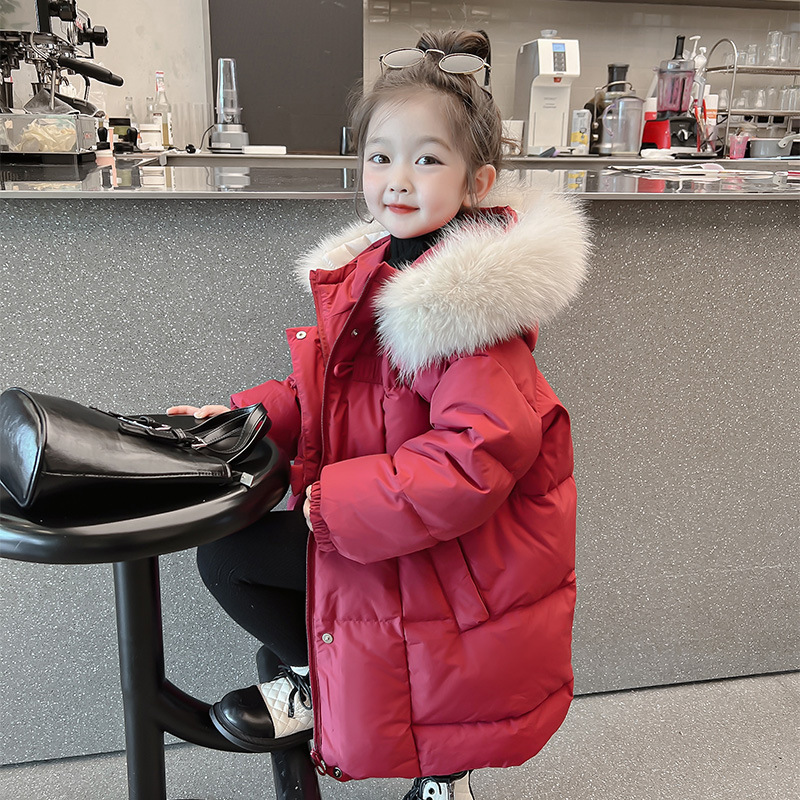 巴拉巴拉女童冬装羽绒衣2023新款女宝宝冬季夹羽绒外套女孩羽绒羽