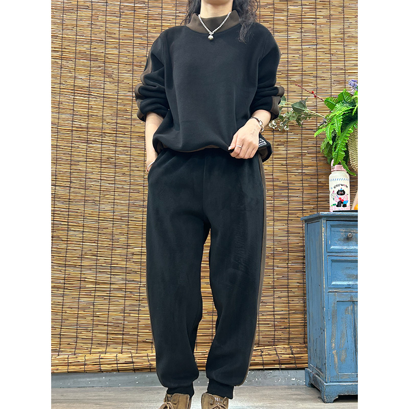 78903新款秋冬加绒休闲百搭显瘦减龄运动时尚套装