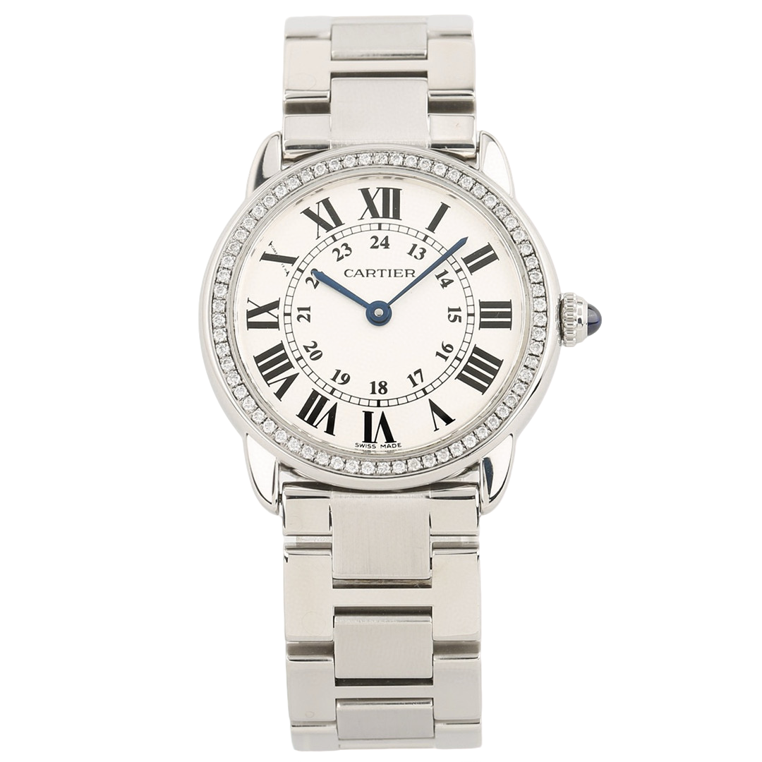 99新 Cartier/卡地亚 伦敦系列W6701004石英29盘后钻