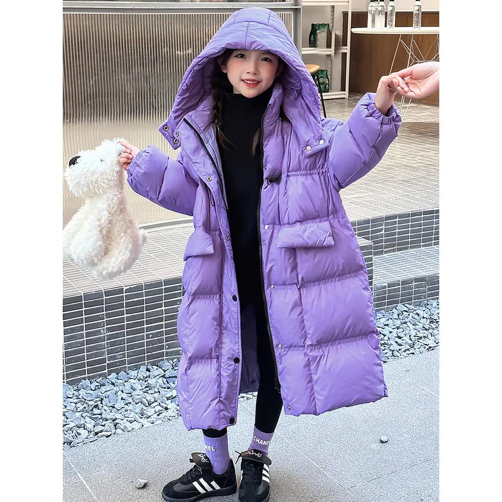 波司登女童长款过膝羽绒服服年新款冬装儿童加厚外套中大童洋户外