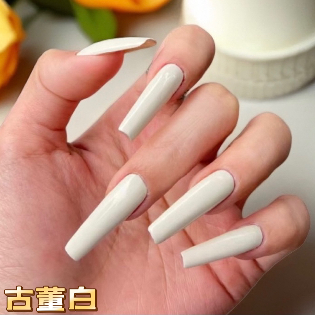 古董白高级感美甲店常用白色酸奶白显白甲油胶