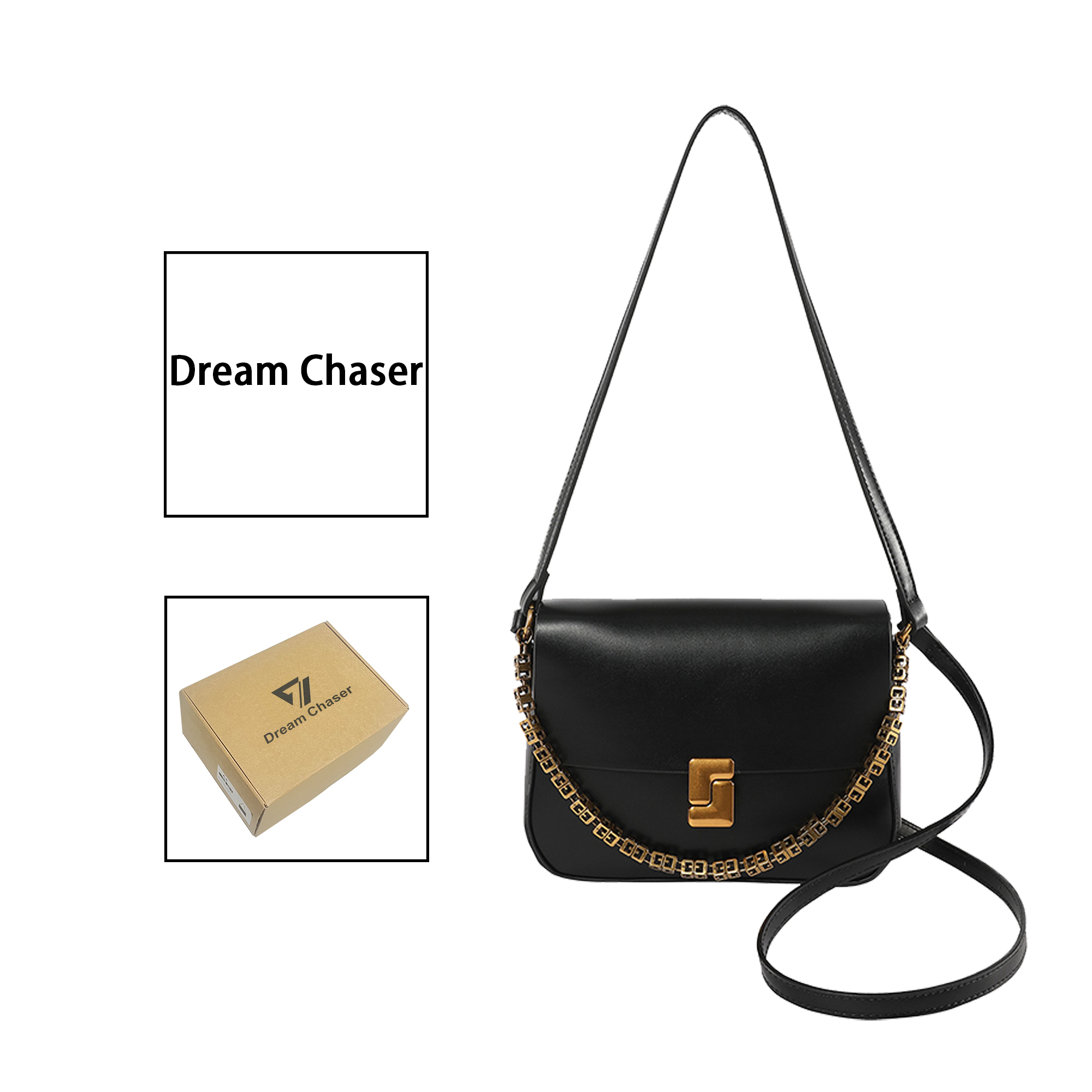 【带礼盒】DreamChaser 新款高级质感大容量百搭时尚腋下斜挎包ZZ-2