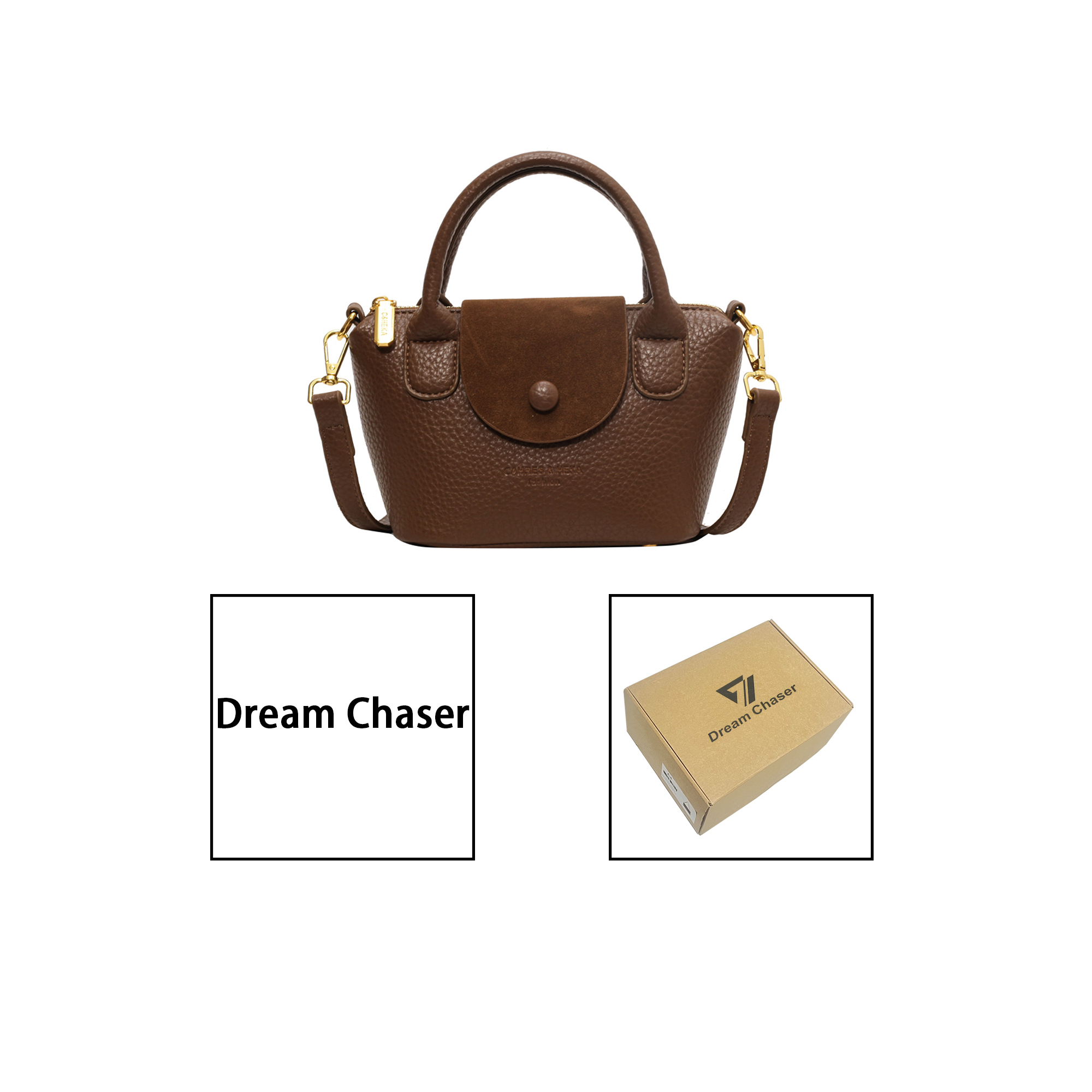 【带礼盒】Dream Chaser 新款高级质感手提包百搭时尚轻奢饺子包C-5