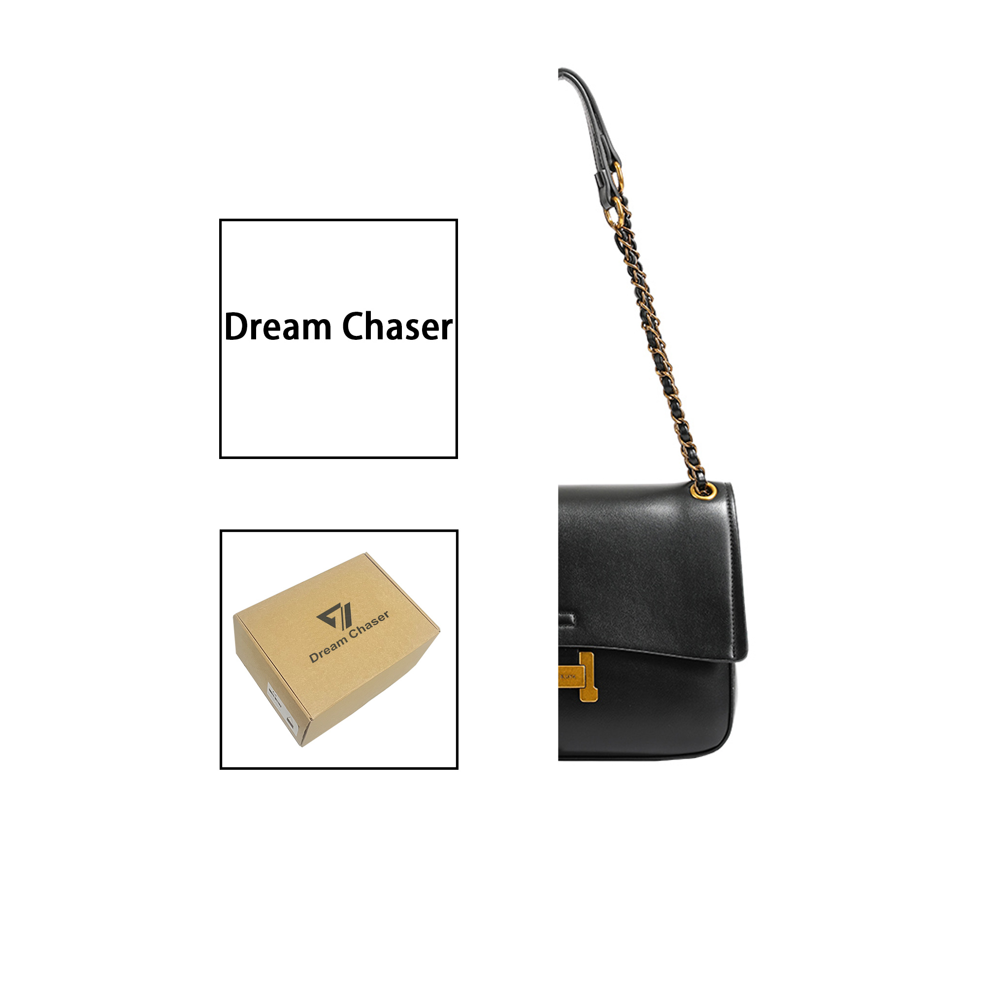 【带礼盒】DreamChaser 新款高级质感大容量百搭时尚腋下斜挎包F-40