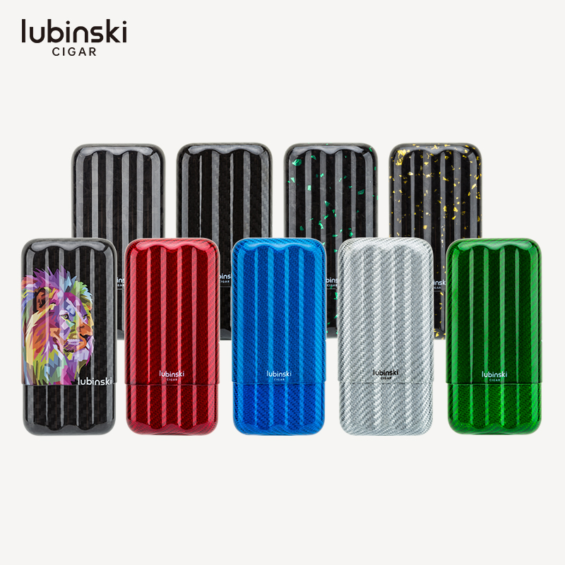 LUBINSKI鲁宾斯基 碳纤三支装便携雪茄保护套 YJA-70001