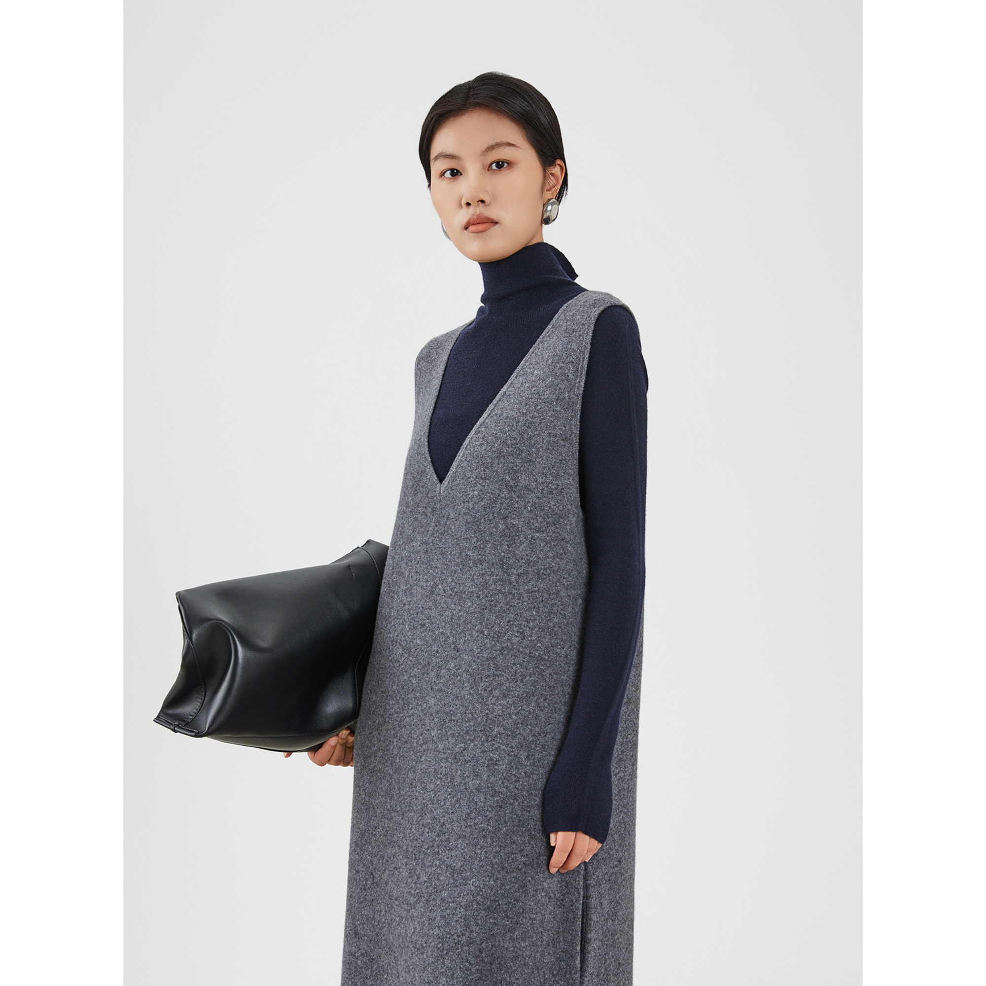 CLEAR BREEZE24秋冬修身保暖长袖100毛打底秋冬高领针织421481501