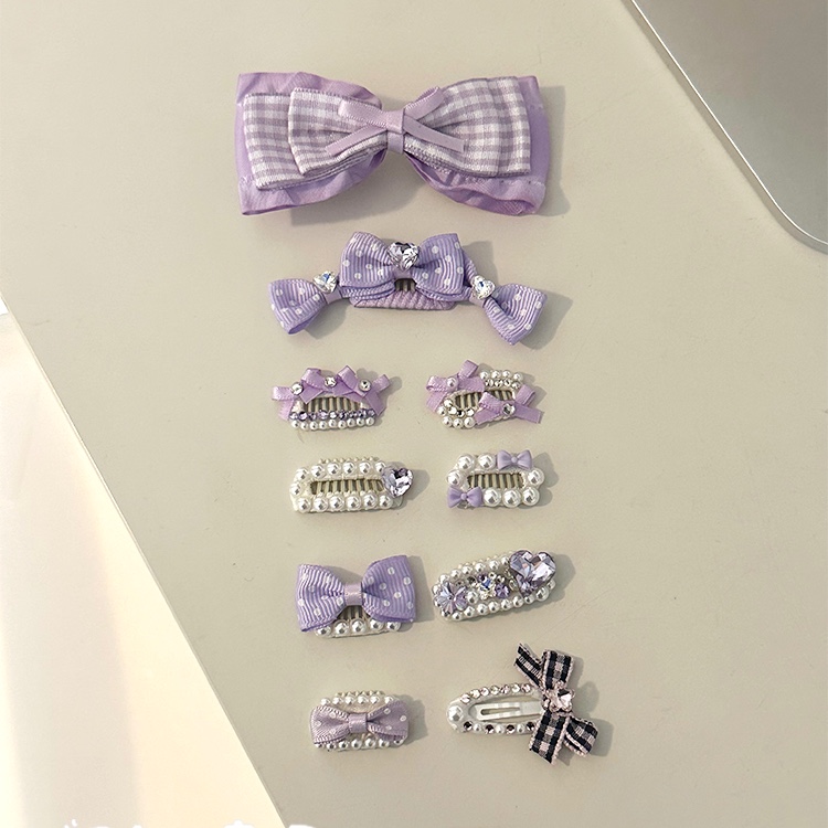 手工迷你碎发宠物bb夹蝴蝶结发饰饰品猫咪头饰约克夏马尔济斯比熊