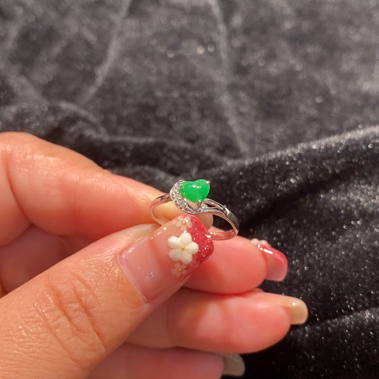 【闪购商品】翡翠戒指18K金镶嵌