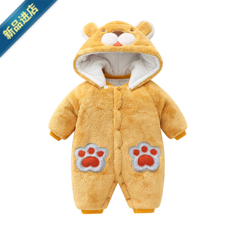 宝宝棉服婴儿棉衣儿童棉袄秋冬棉服保暖连体衣加厚加绒老虎外出服