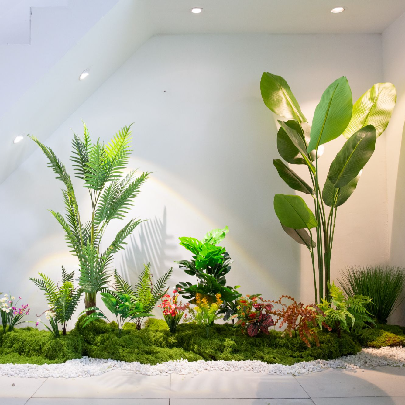 仿真绿植造景组合橱窗装饰假植物景观造景庭院布置玄关室内氛围