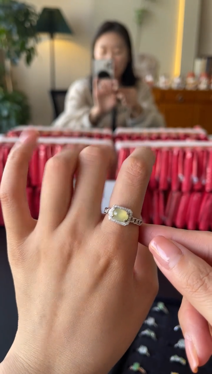 【闪购商品】翡翠戒指银S925镶嵌
