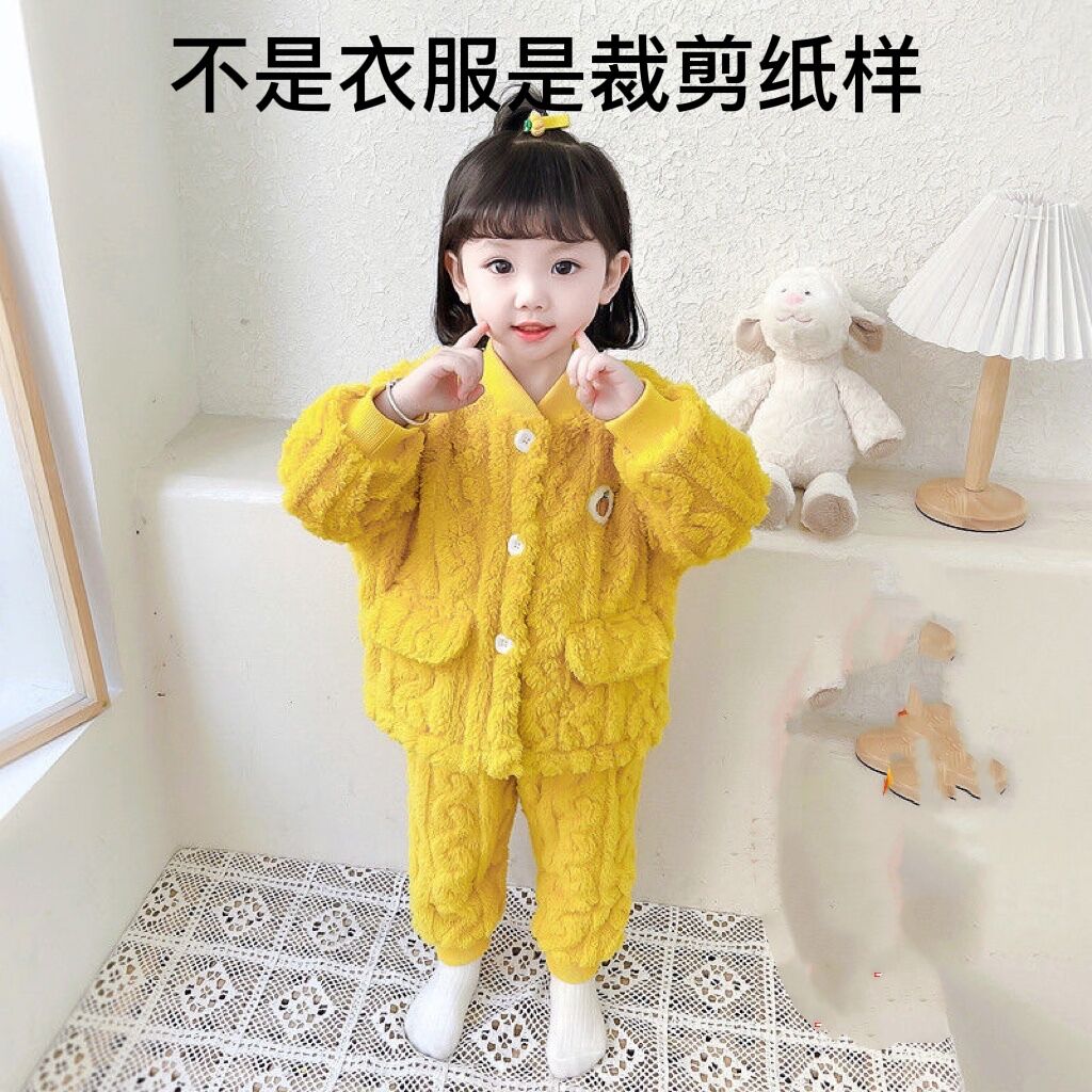 T9966纸样儿童男女同款睡衣家居服套装上衣+裤子裁剪纸样