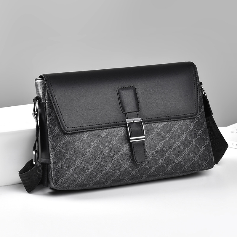 【正品行货】潮牌男士单肩包竖款横款斜挎包时尚休闲通勤潮流男包