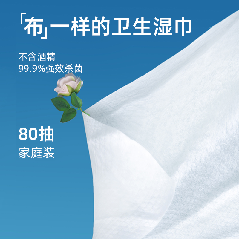 【高途自营】加厚湿纸巾卫生湿纸巾EDI纯水装清洁湿巾80抽/包 福袋