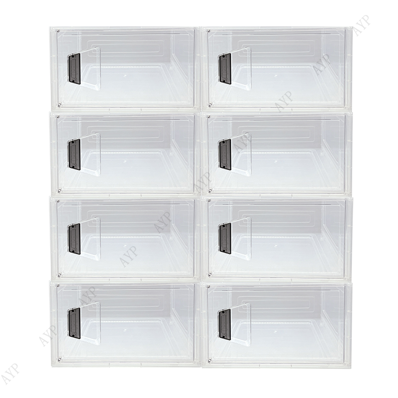 哎呦家13637收纳折叠鞋盒防尘透明8个装34x27高19cm【顺丰包邮】