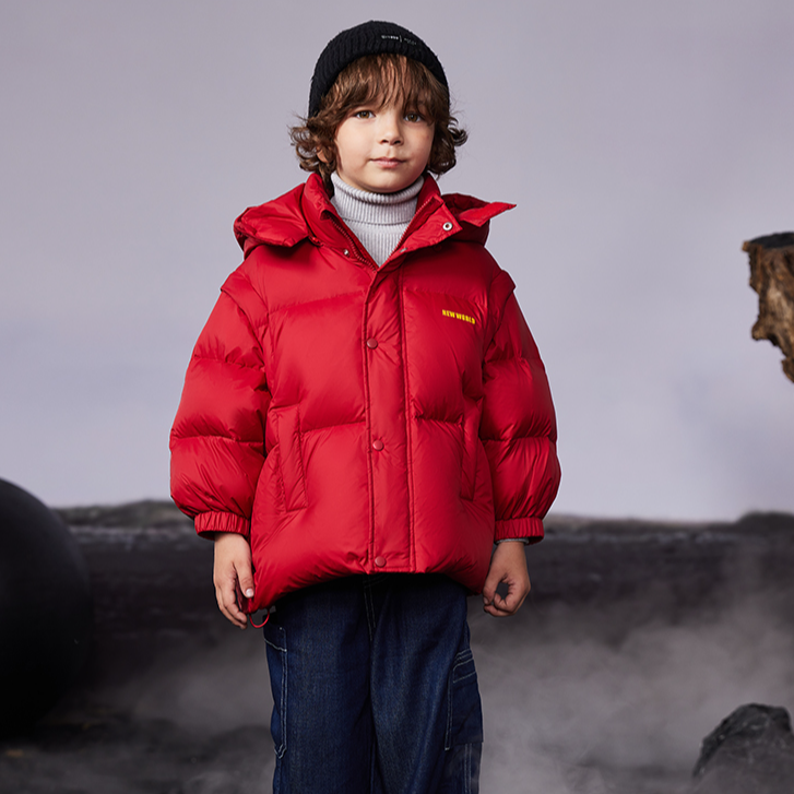 【三防】袖子可拆卸羽绒外套 #F343615534L儿童中大童加厚冬季防风