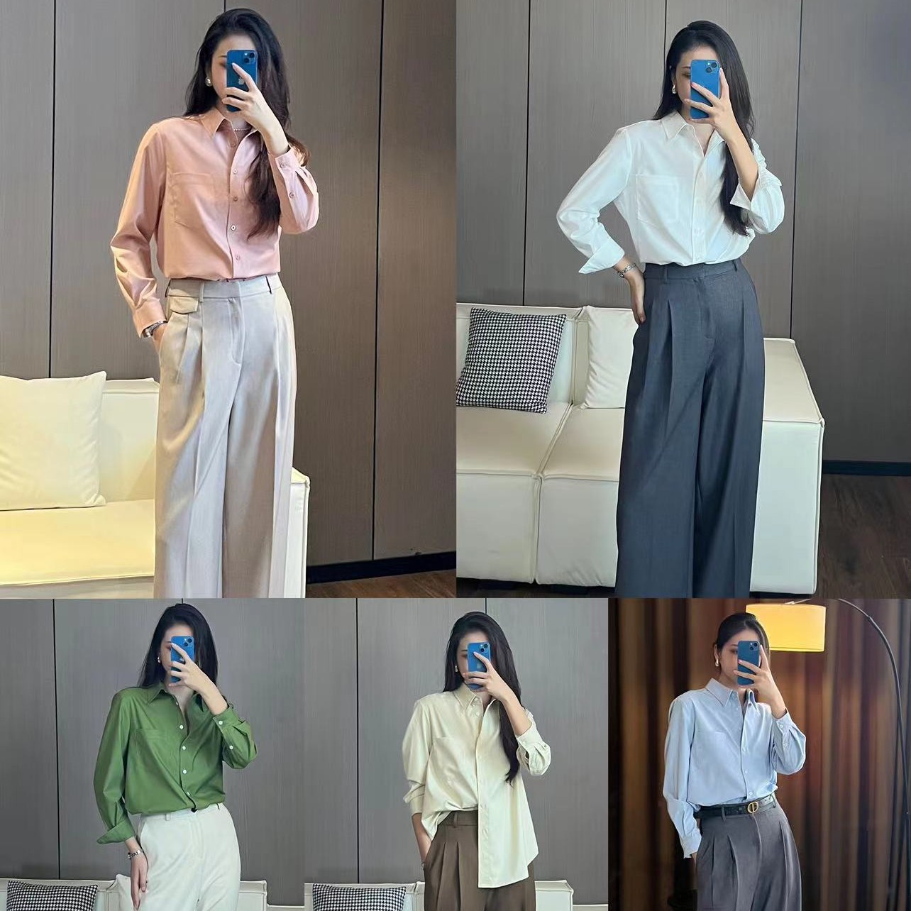 「GIGI定制」2023年新款气质设计感纯色休闲百搭时尚简约衬衫女A121