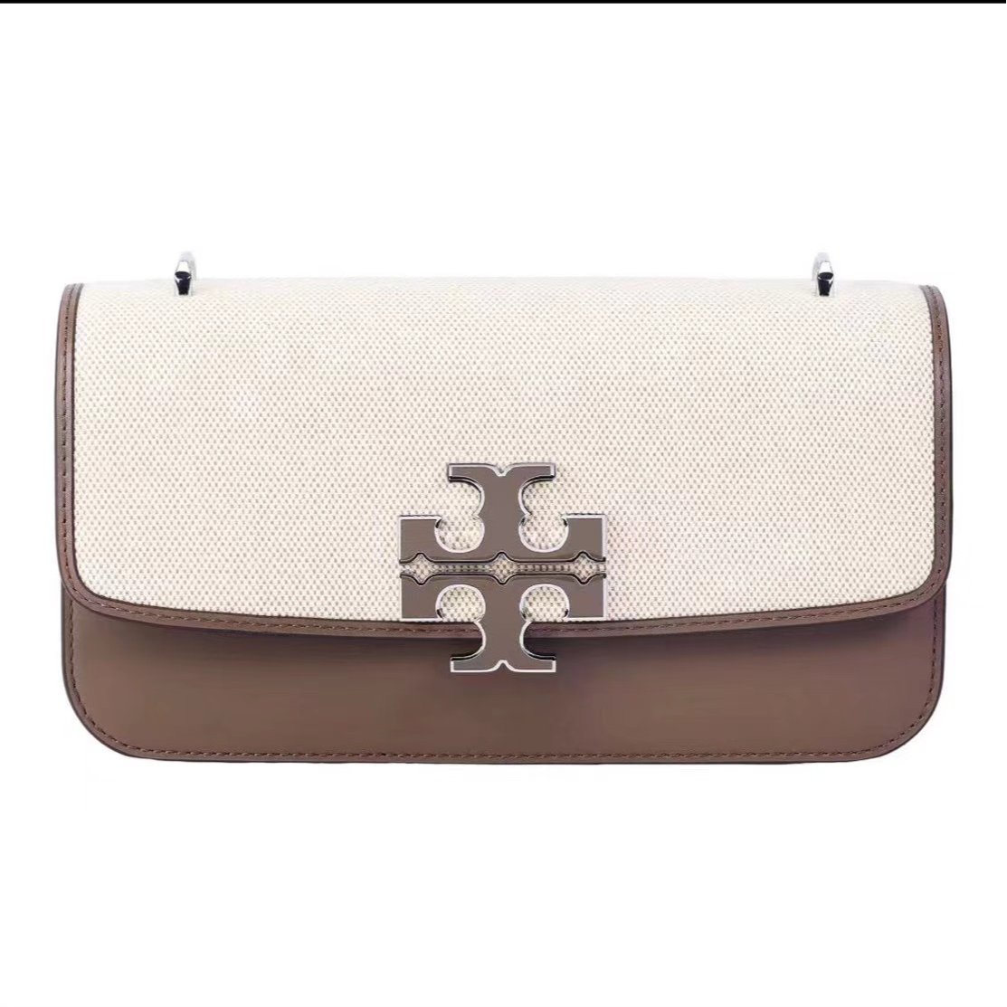 【现】tory burch/汤丽柏琦 Eleanor时尚灰拼横版金砖153005-093【D】