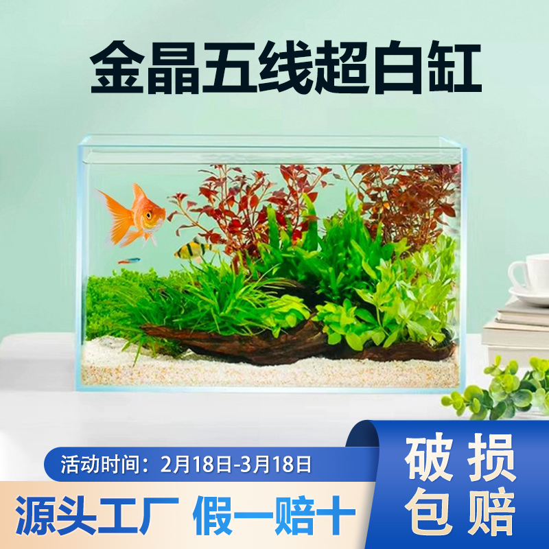 长80宽40高45玻璃厚度8mm金晶五线超白玻璃鱼缸 生态缸  水族严选