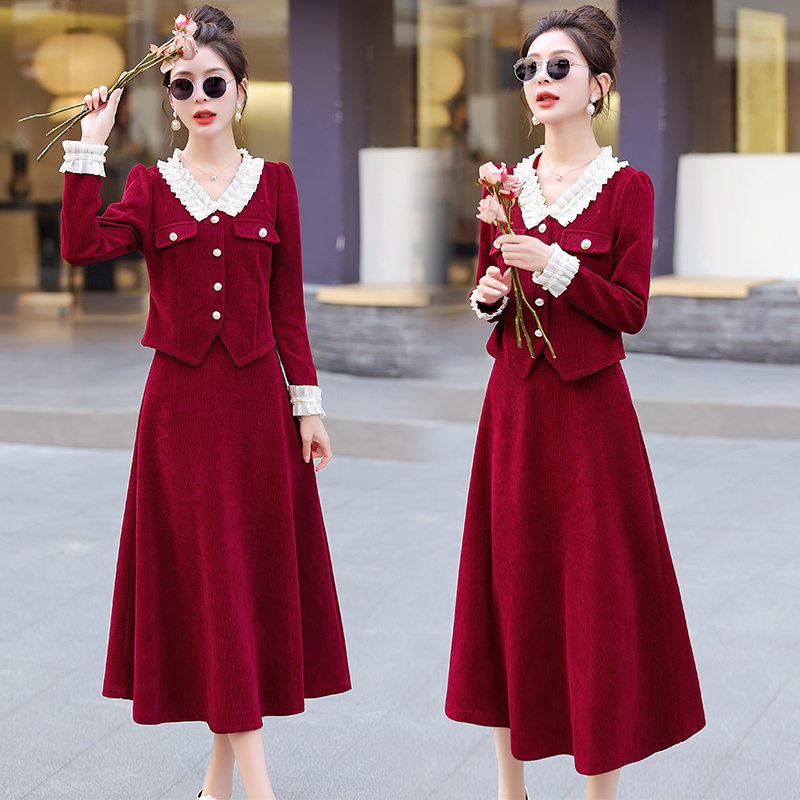 法式小香风套装女2025春秋新款轻奢高级感气质女神范半身裙两件套