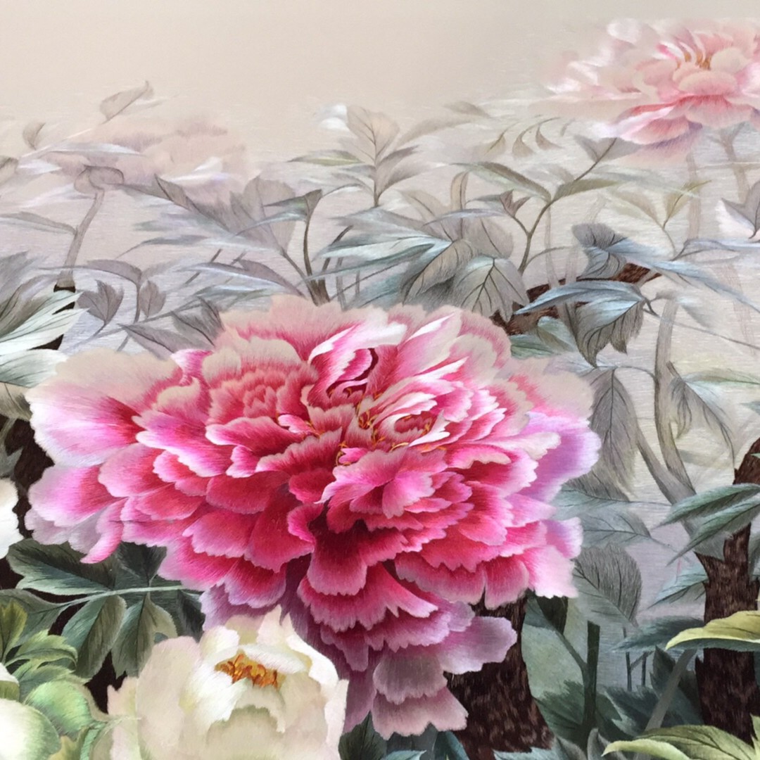 《春日里来百花开》纯手工精品苏绣客厅卧室装饰挂画