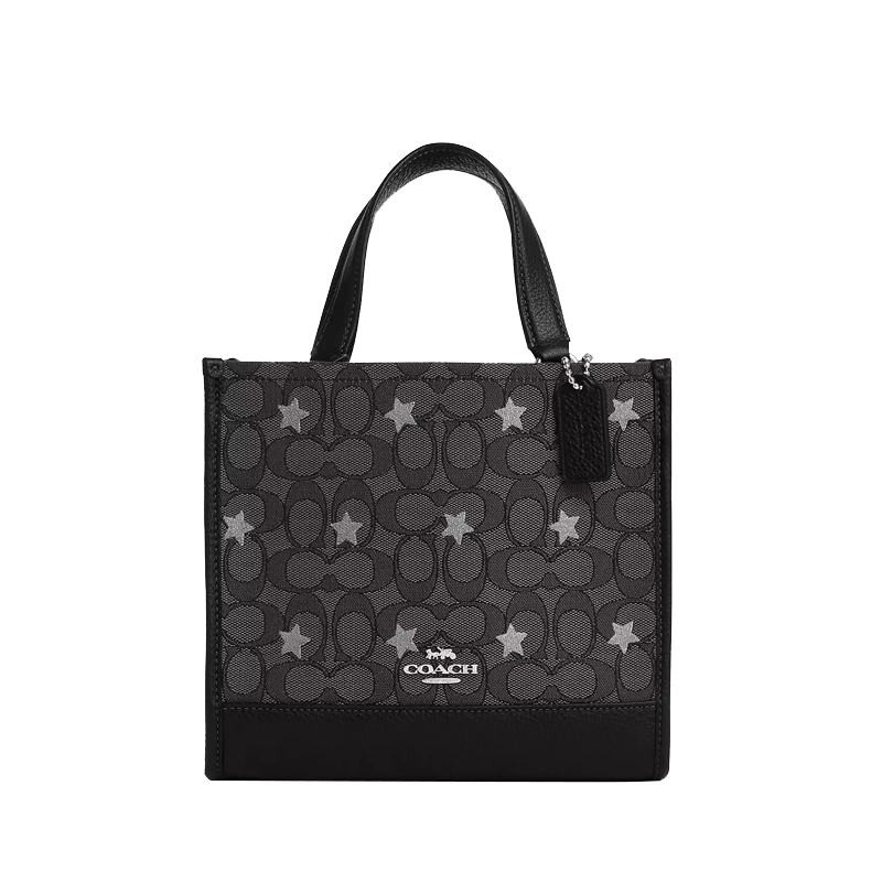 COACH 蔻驰 Dempsey Tote 22女士手拎包斜挎包托特包 小号 星星款