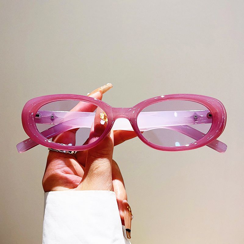 夏季新款椭圆形米钉太阳镜复古时尚潮流街拍百搭防紫外线墨镜网红