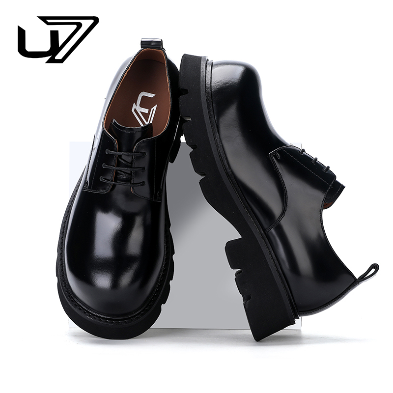 U7品牌男鞋 好鞋相伴 2025新款高端休闲男士系带百搭大头皮鞋