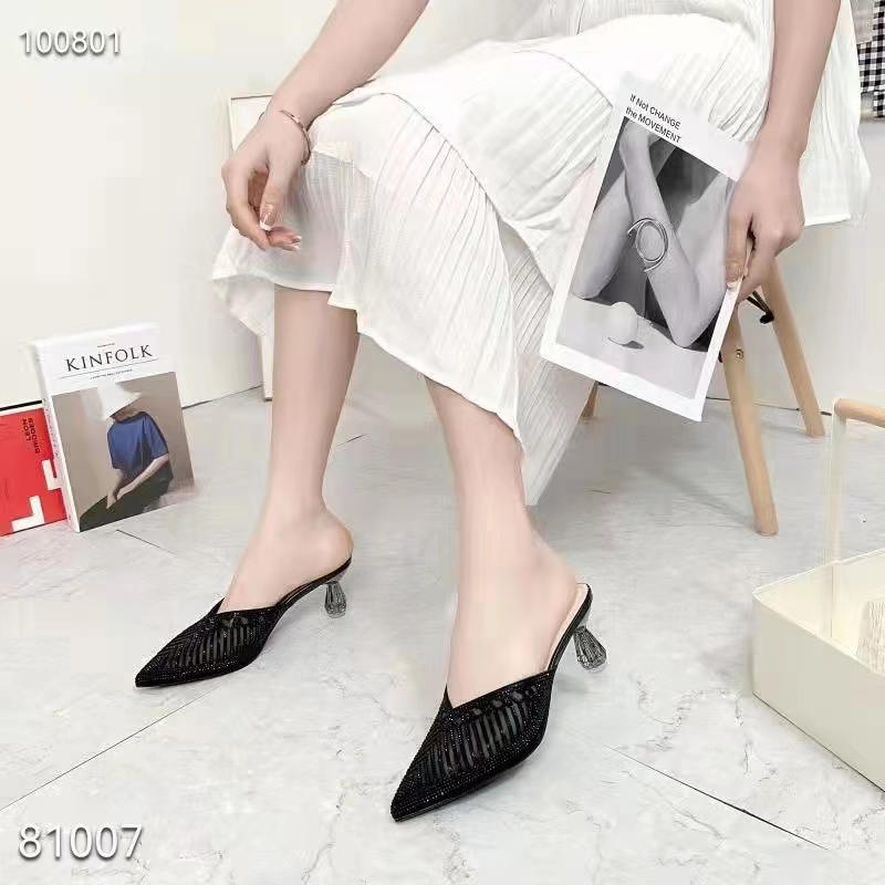 断码清仓精品手工细跟舒适尖头时尚百搭女鞋81007