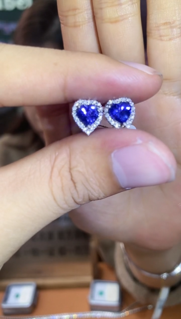 【闪购商品】坦桑石耳饰银S925镶嵌y-625