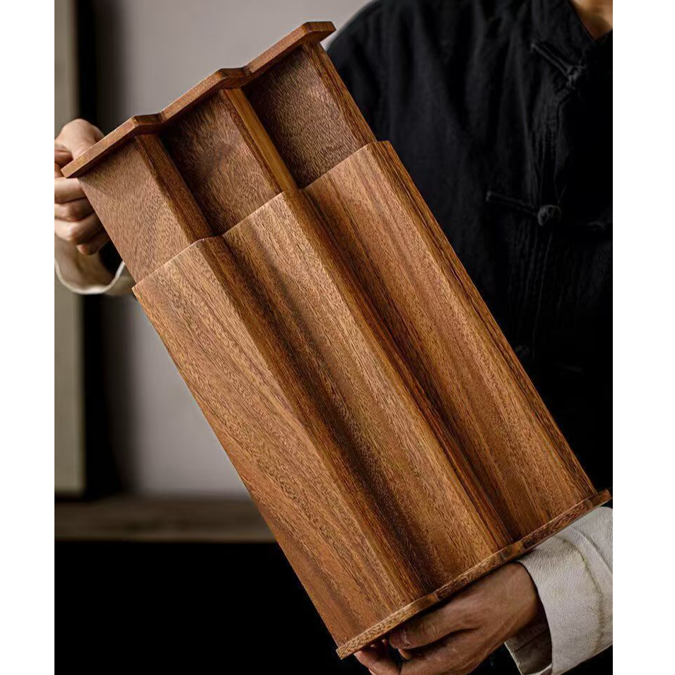 南美胡桃木伸缩款茶杯架收纳架展示架中式简约茶道大号禅意手工