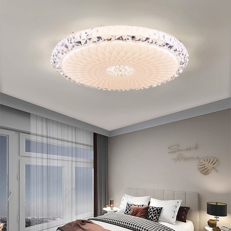 新款水晶砂主卧灯简约现代大气2024年卧室灯语音智能客厅吸顶灯具