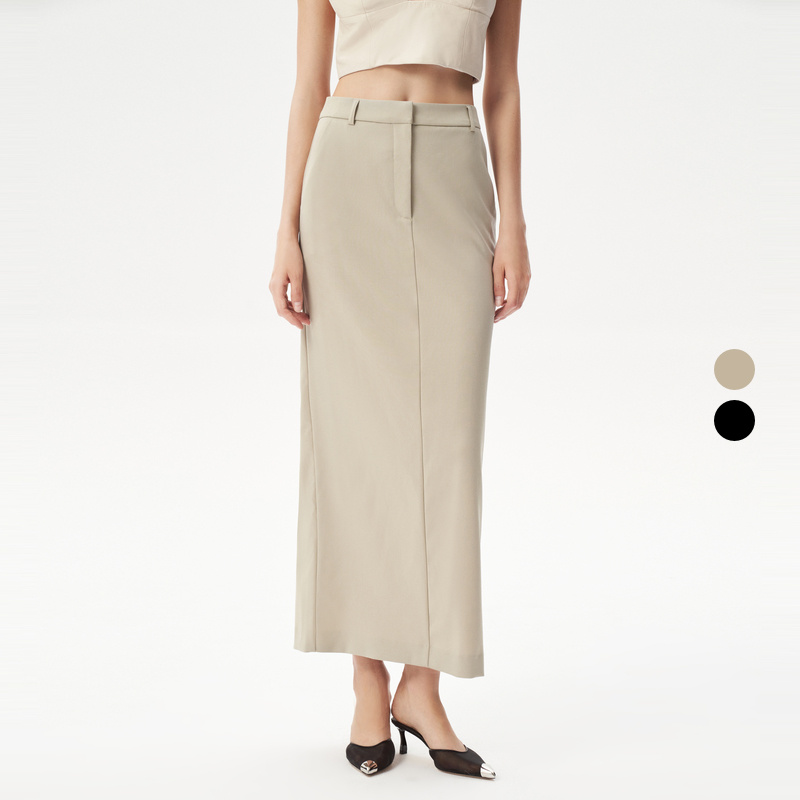 IRO Night 绵羊毛西装长裙直筒H型老钱风松弛感优雅通勤法式轻奢