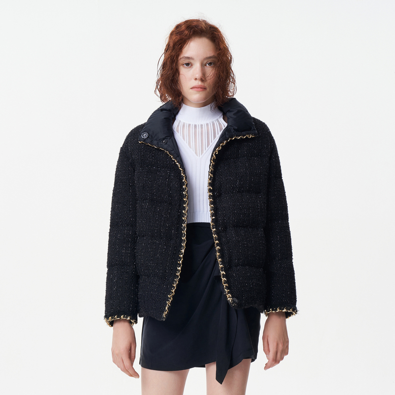 IRO Night【李一桐同款】冬季小香风金边短款羽绒服外套轻奢