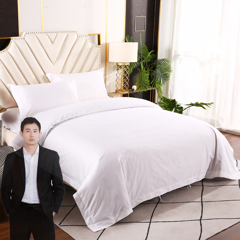 【民宿小叔联名】文英文品牌酒店宾馆民宿床上用品贡缎四件套