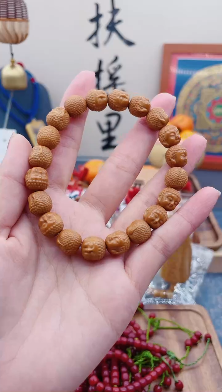 【闪购商品】猴头核桃手串猴头弥勒佛卡10mm
