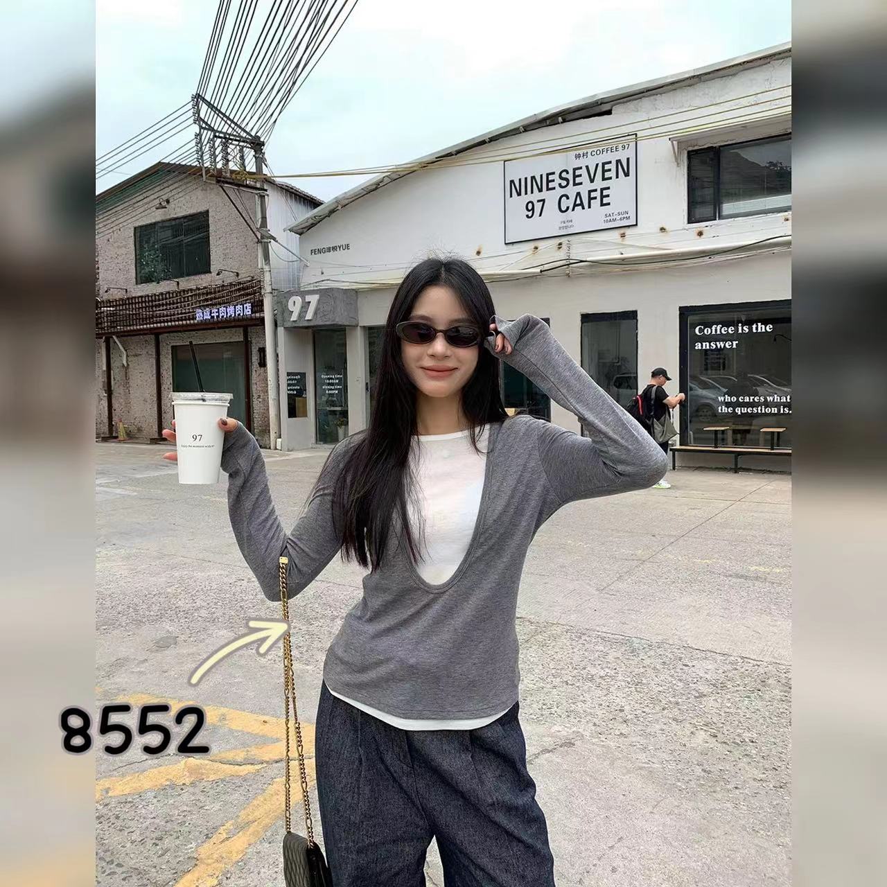 8552（部分无水洗唛，介意慎拍）SANFAN新款针织衫