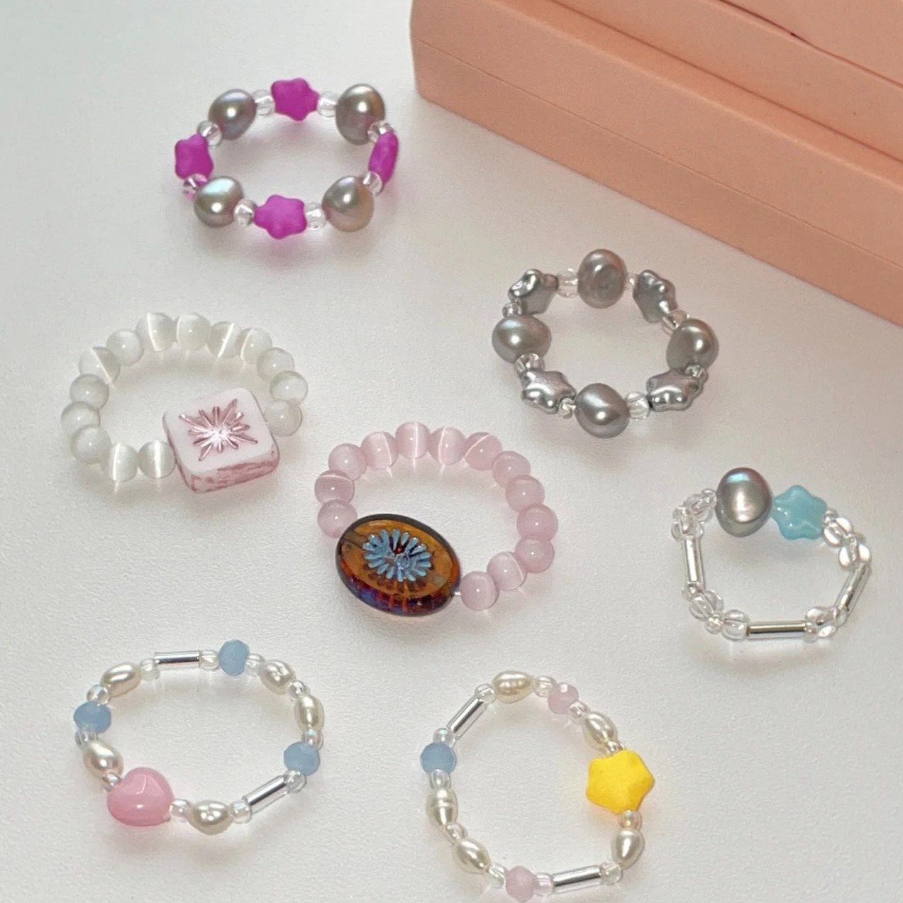 【5-60走播链接】进口米珠散珠子整包代购批发大份购适用