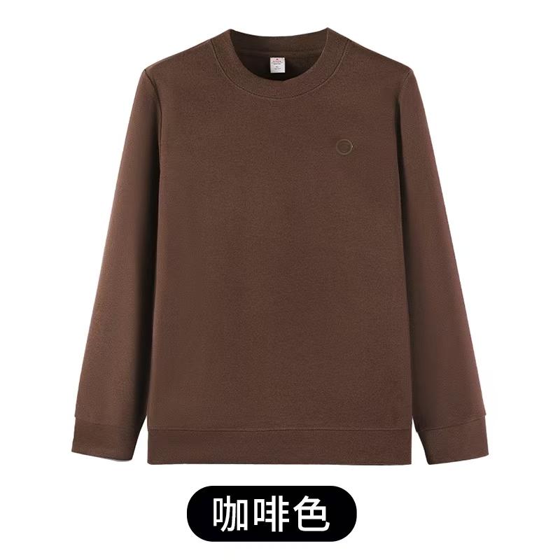 秋冬新款男士简约刺绣贴标内搭打底衫卫衣8871