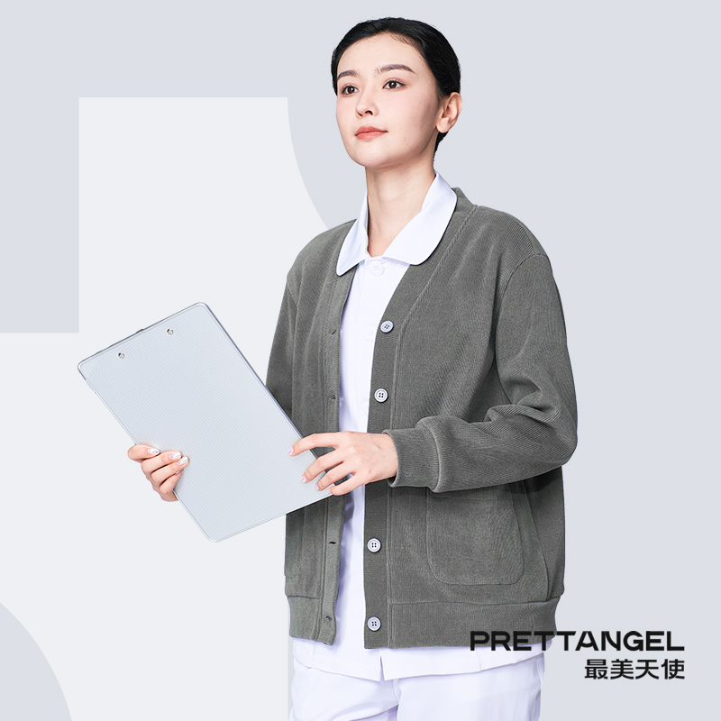 护士毛衣一体绒保暖外套医院医护针织衫秋冬加厚工作服外穿不起球