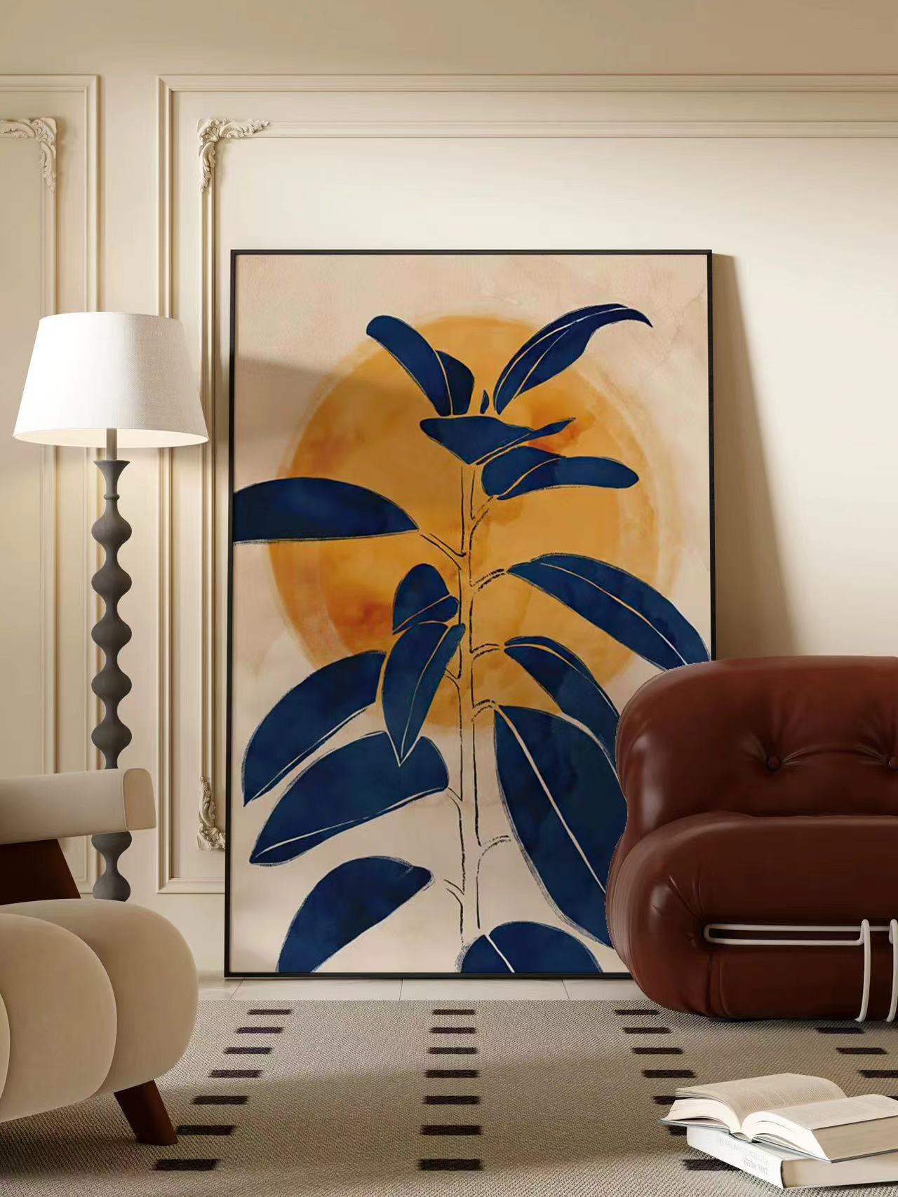 植物有约 客厅 玄关 餐厅 手工砂岩画 