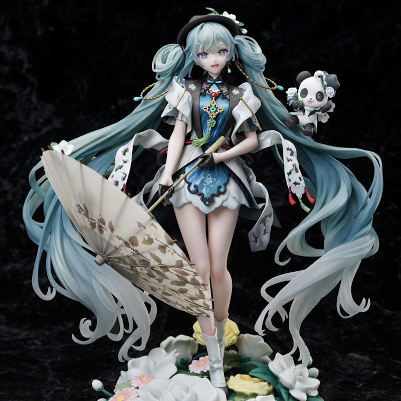 未来初音手办长发公主国风二次元潮玩桌面机箱模型摆件生日礼物女