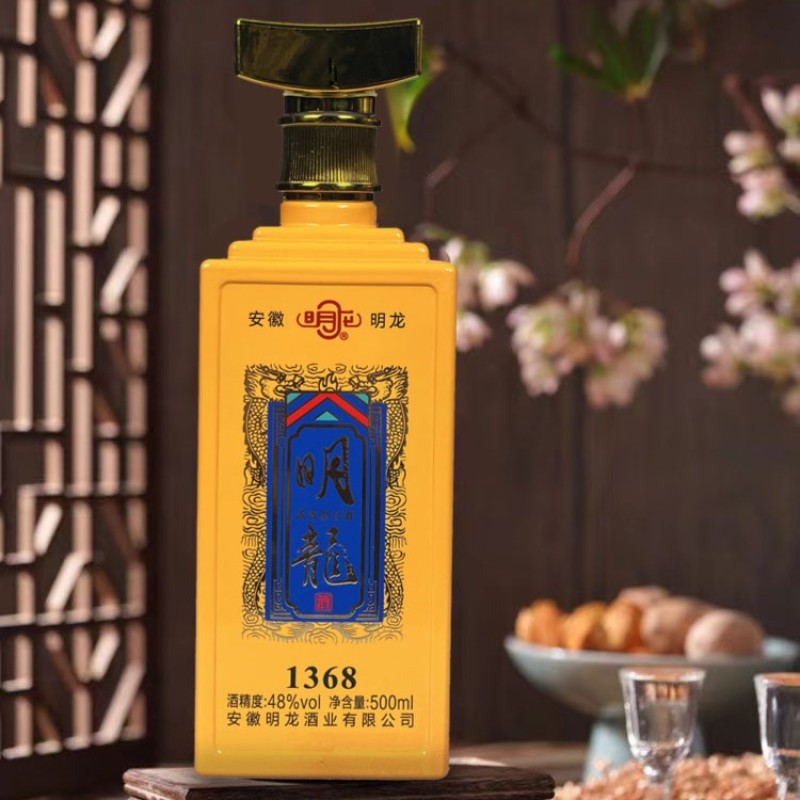 明龙直播明龙大明1368  小窖陈香绿豆酿造 明太祖48度 48度500