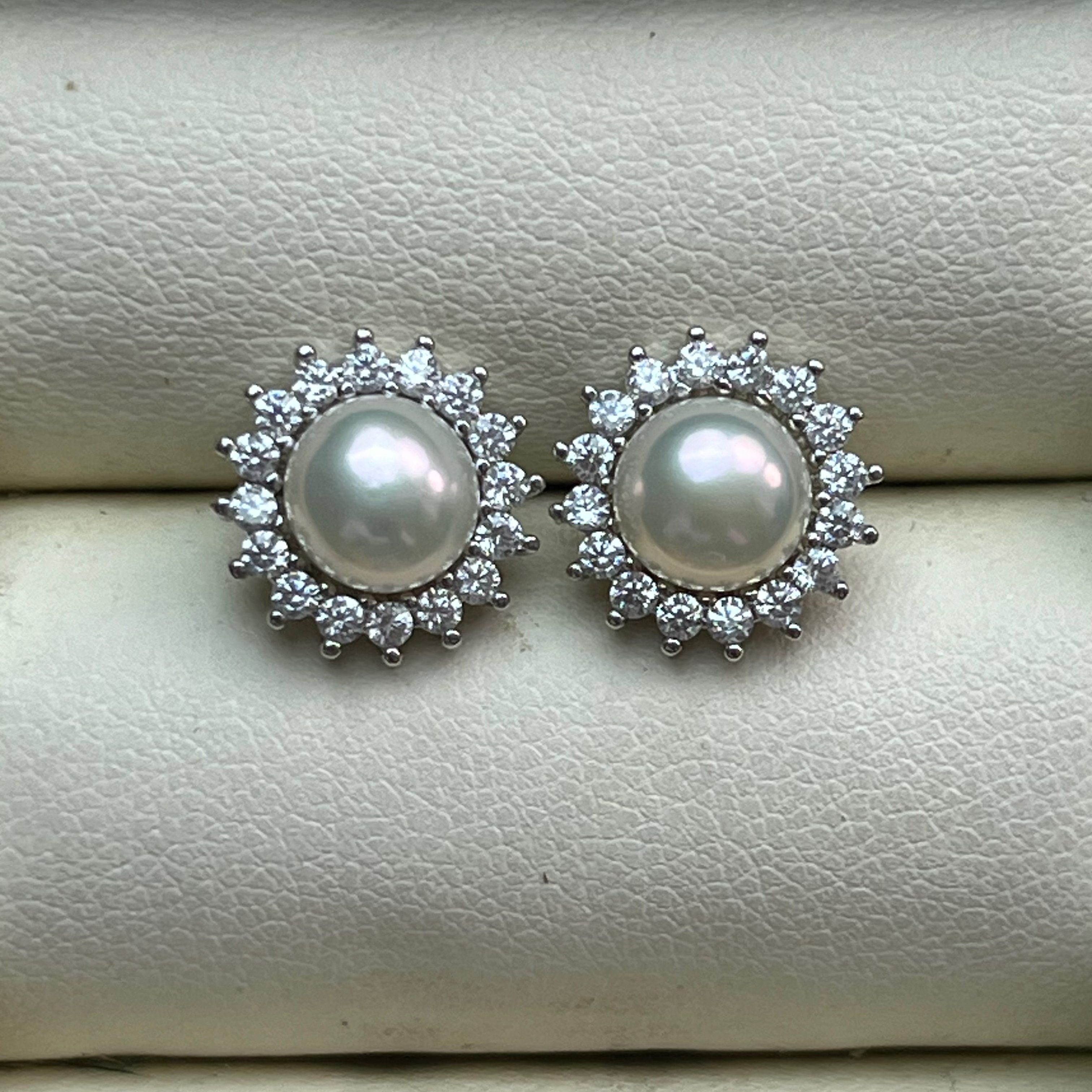 太阳花淡水珍珠耳钉 福袋奖品随机发