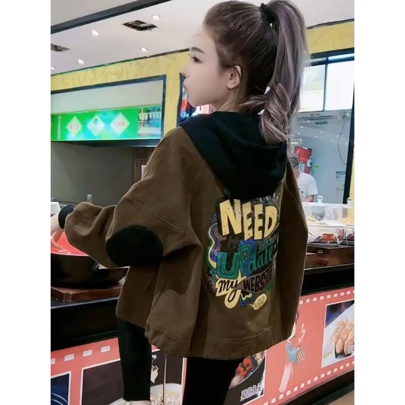 2023年新款秋冬季连帽加绒外套女士韩版休闲夹克宽松百搭加厚上衣