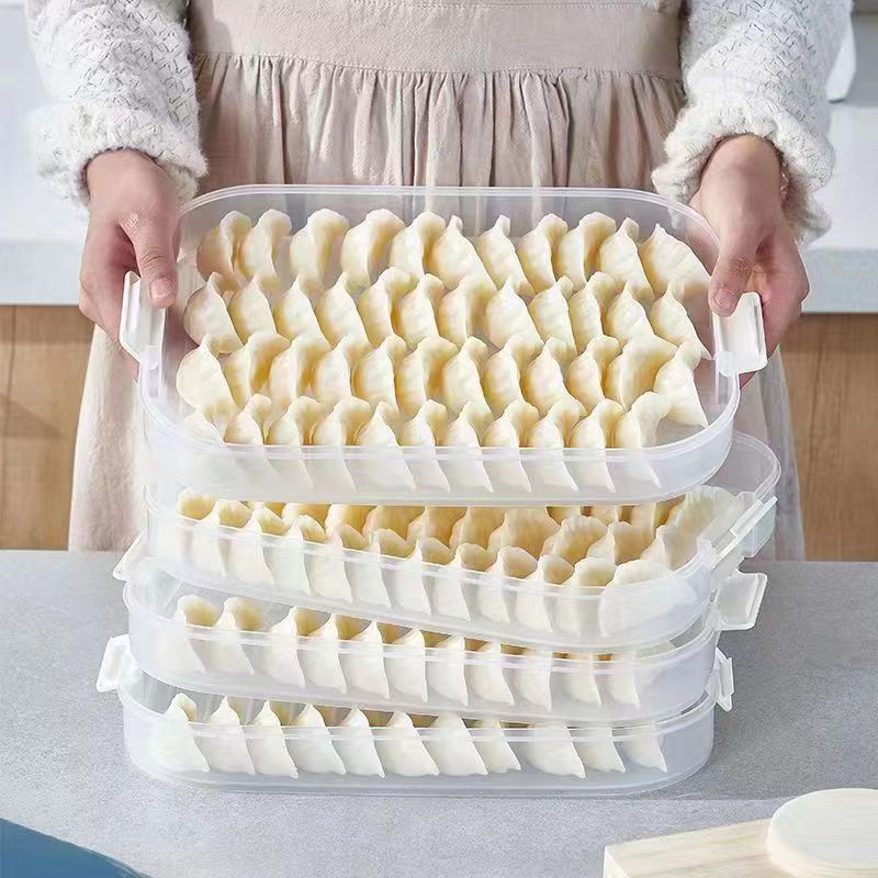 多层饺子盒家用食品级厨房冰箱收纳馄饨保鲜冷藏冻