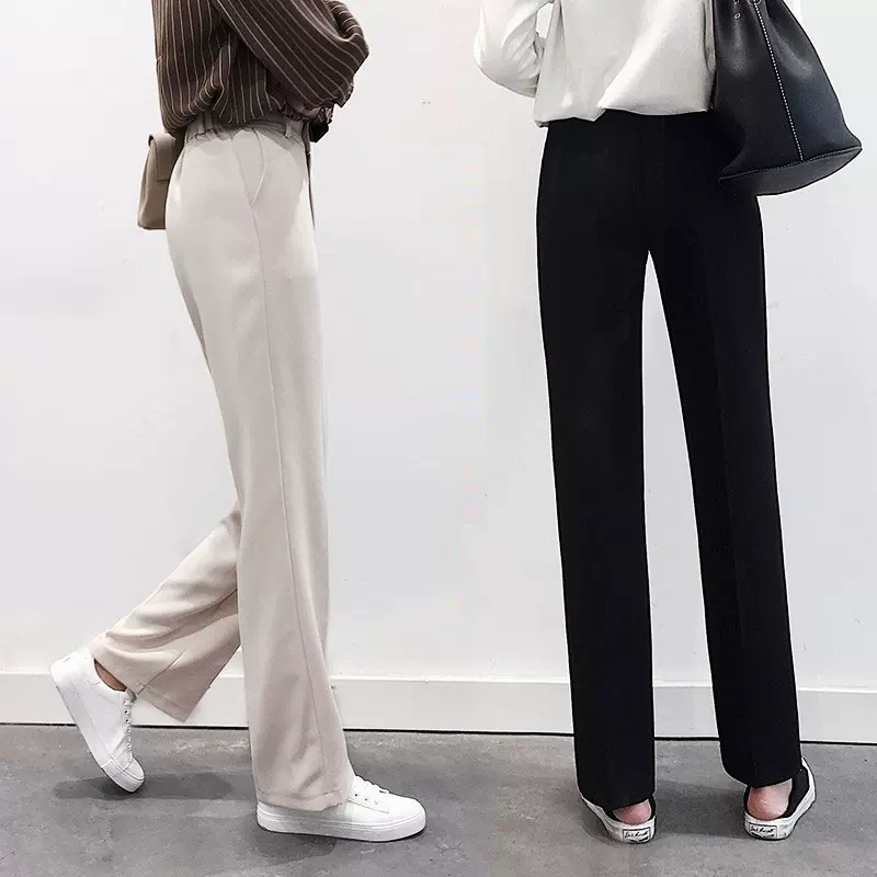 西装面料阔腿裤拖地裤566