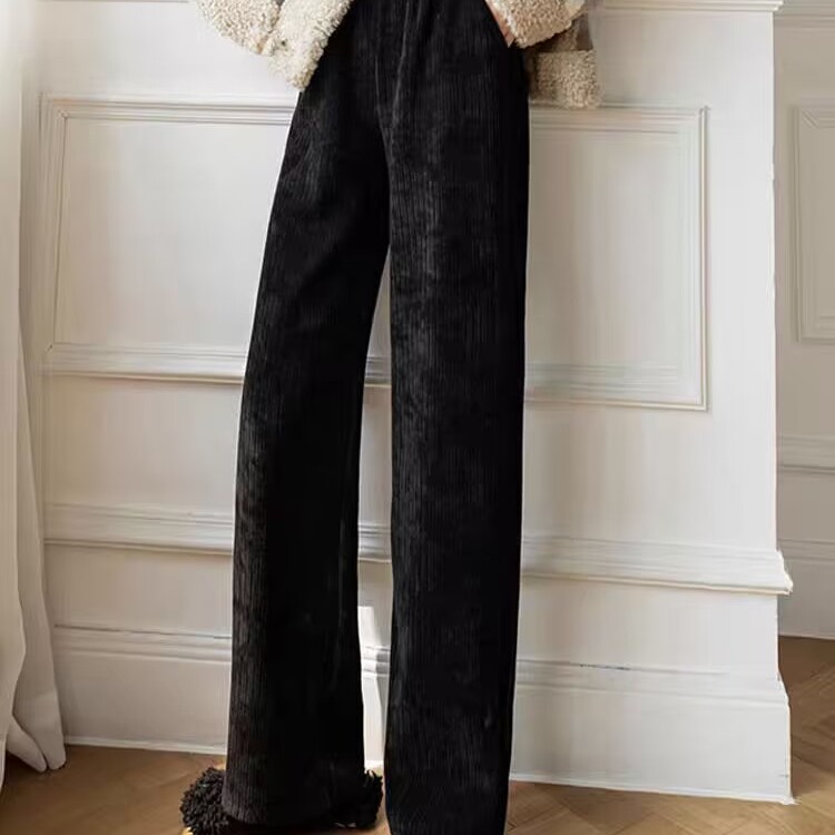 831加厚筷子条黑色长裤831（有腰带 没有腰带随机发）