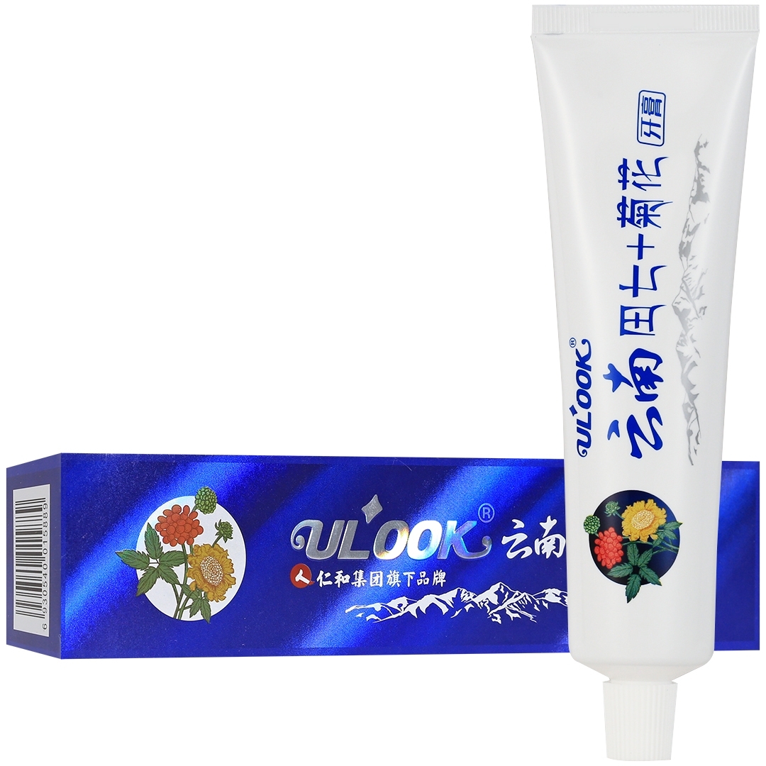 ULOOK云南田七菊花牙膏100g舒缓口腔问题减少口腔异味口气清新清洁牙齿