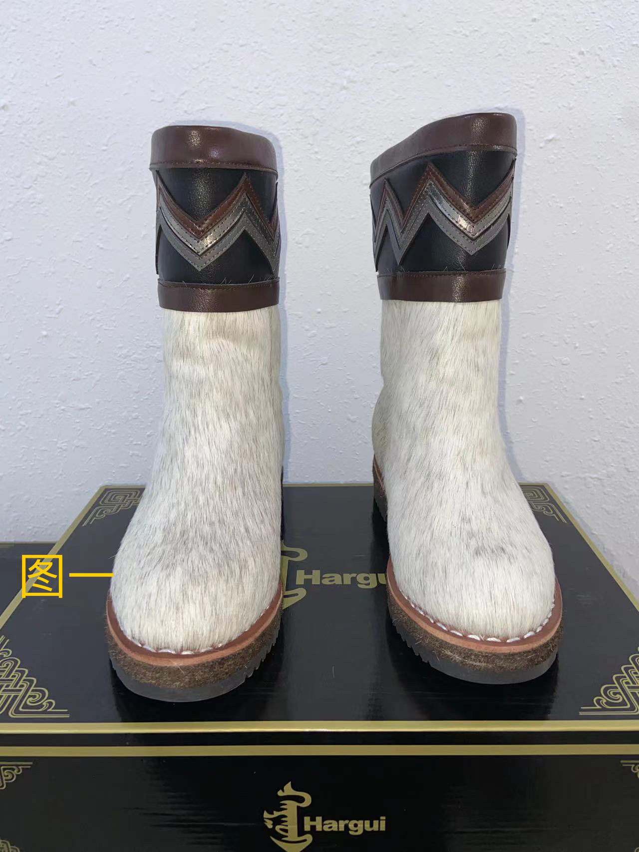 哈如贵40码男士短筒马毛靴皮毛一体冬季保暖轻便棉靴